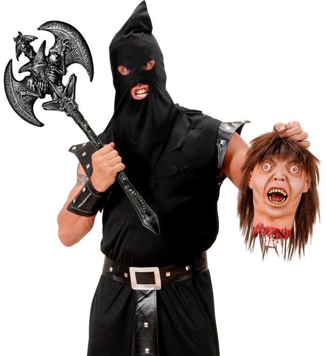 Doppel-Axt 53 cm als Kostümzubehör für Fasnacht und Halloween