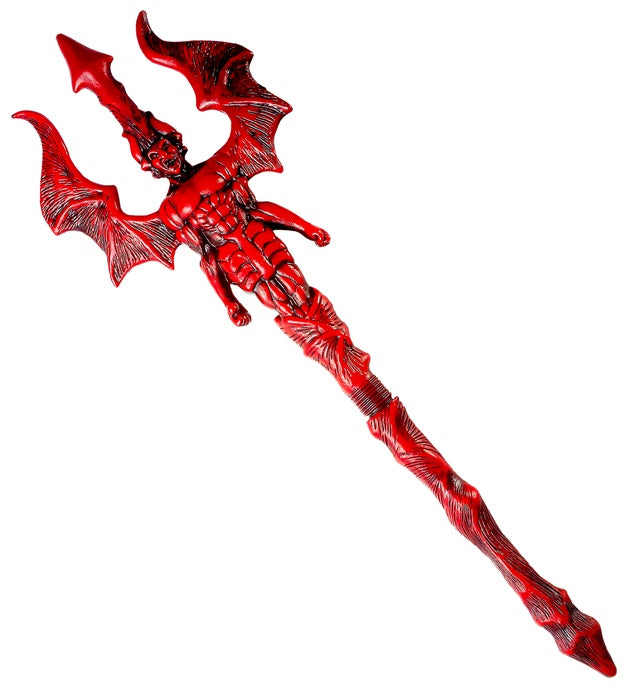 Teufelsdreizack 68 cm rotes Dreizack Kostüm Accessoire für Halloween