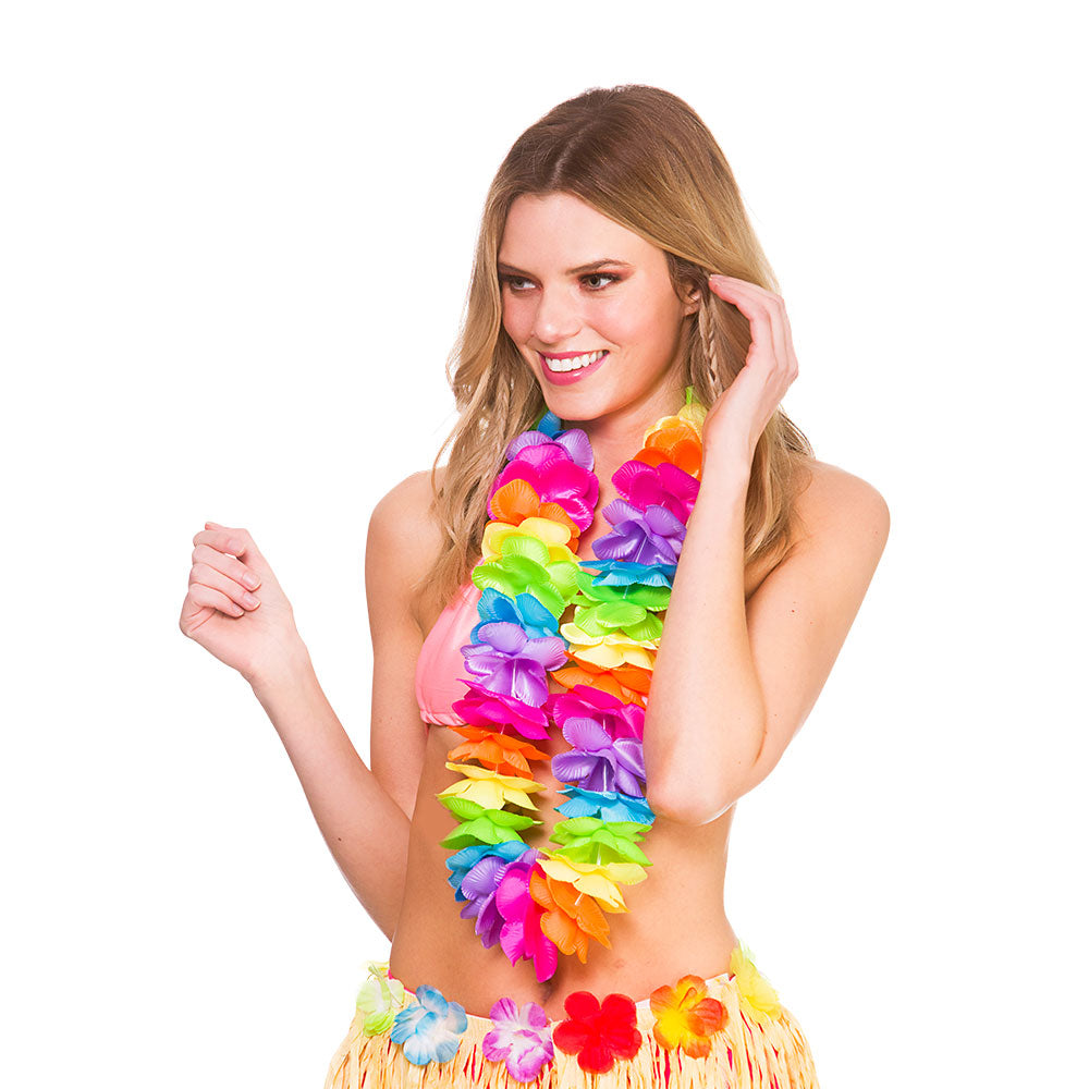 Aloa Hawai Regenbogen Waikiki Blütenkette Petal Lei