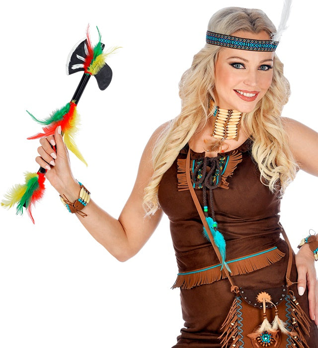 Indianer Tomahawk aus leichtem EVA-Schaum, 37 cm lang, Kostümzubehör für Kinder