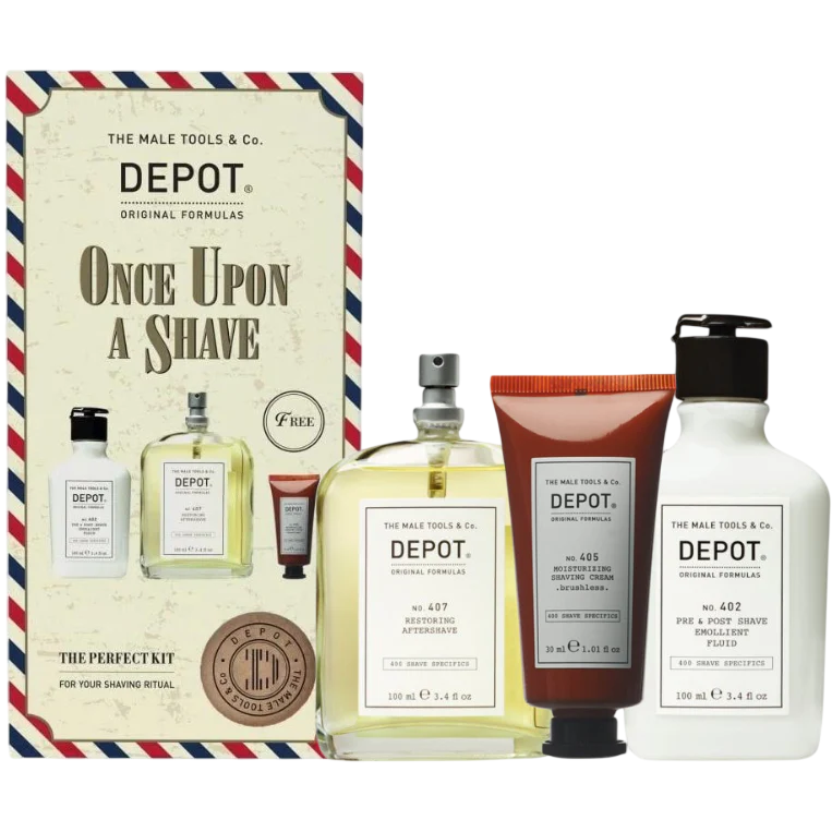 Depot Hautpflegeset Set Depot: 400 Shave Specifics No. 402, Essential Oils, Soothing, Pre & Post Shaving Fluid, 100 ml + 400 