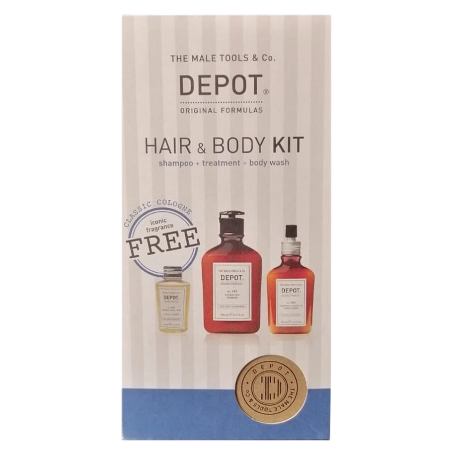 Depot Haarpflegeset Set Depot: 100 Hair Cleansing No. 103, Pro-Vitamin B5, Hair Shampoo, For Hydration, 250 ml + 200 Hair Tre
