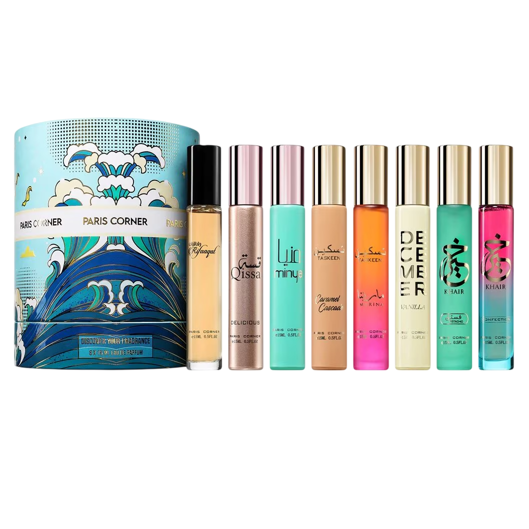 Paris Corner Parfümset Set Paris Corner: Taskeen Marina, Eau De Parfum, Unisex, 15 ml + Taskeen Caramel Cascade, Eau De Parfu