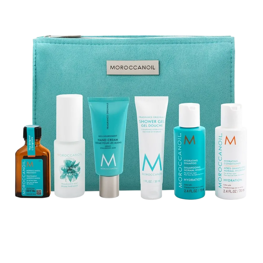 Moroccanoil Hydration Haarpflege-Set mit Shampoo Conditioner und Original Treatment