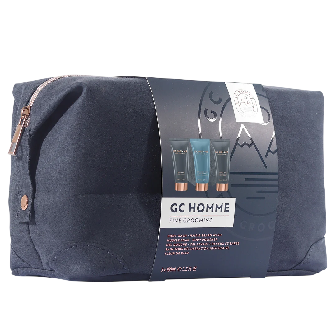 Set The Luxury Bathing Company: GC Homme, Cleansing & Refreshing, Shower Gel, For All Skin Types, 100 ml + GC Homme, Citrus & Aromatic, Shower Gel & Shampoo 2-In-1, 100 ml + GC Homme, Relaxes & Relieves Tension, Body Wash, 100 ml + The Luxury