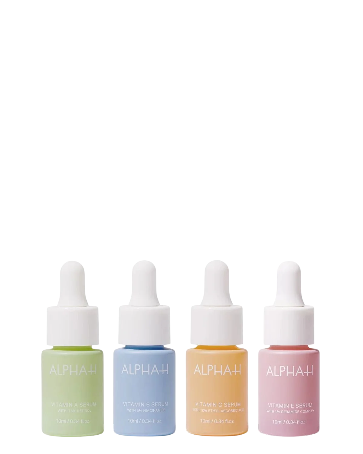 Set Alpha-H: Vitamin C, Brightening & Hydrating, Daily, Serum, For Face, 10 ml + Vitamin B, Hydrating, Soothing, Calming, Protecting, Anti-Ageing, Morning & Evening, Serum, For Face, 10 ml + Vitamin B, Hydrating, Calming & Protecting, Morning &