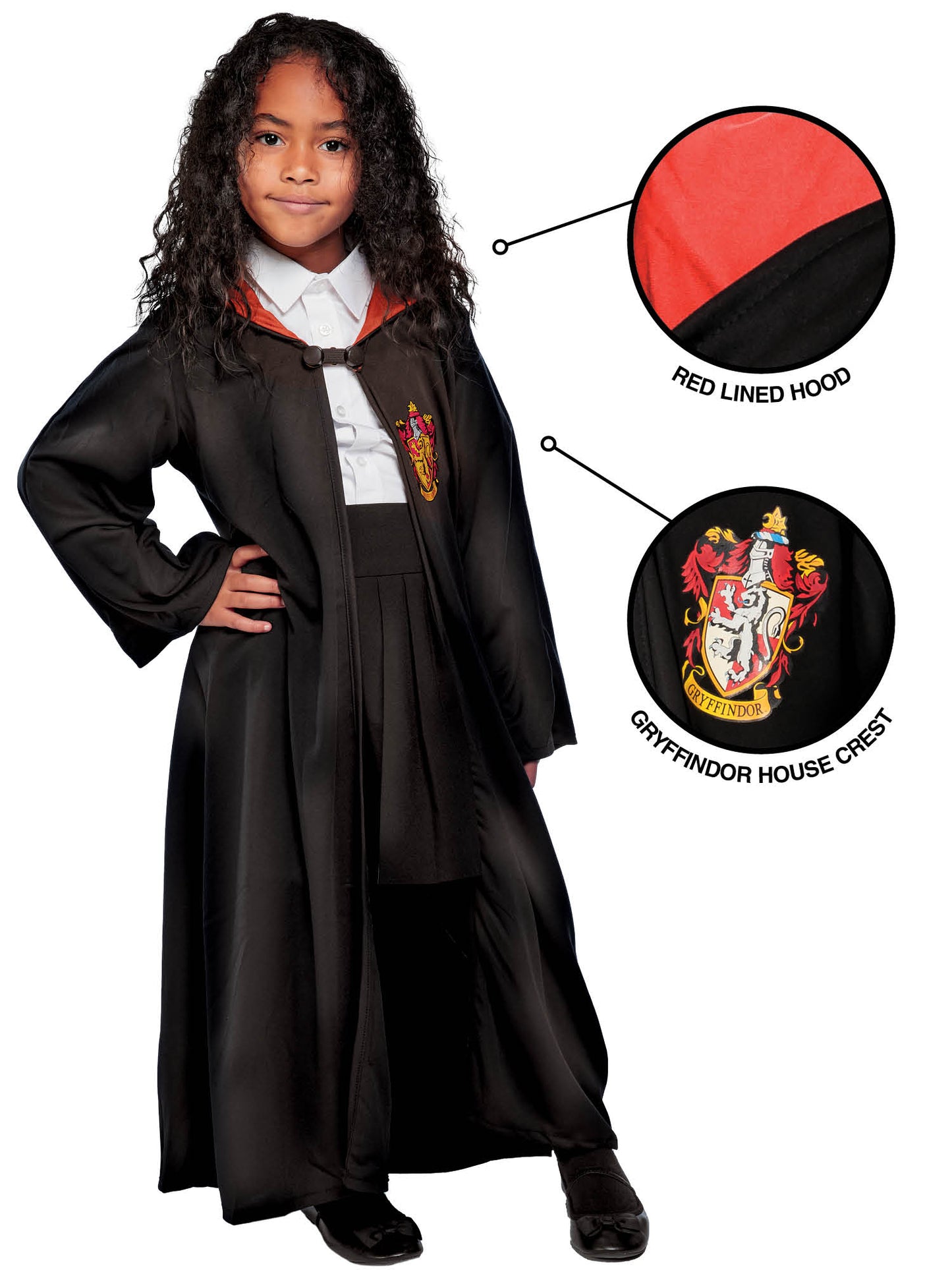 Rubies Harry Potter Gryffindor Robe Kinderkostüm – Rückansicht