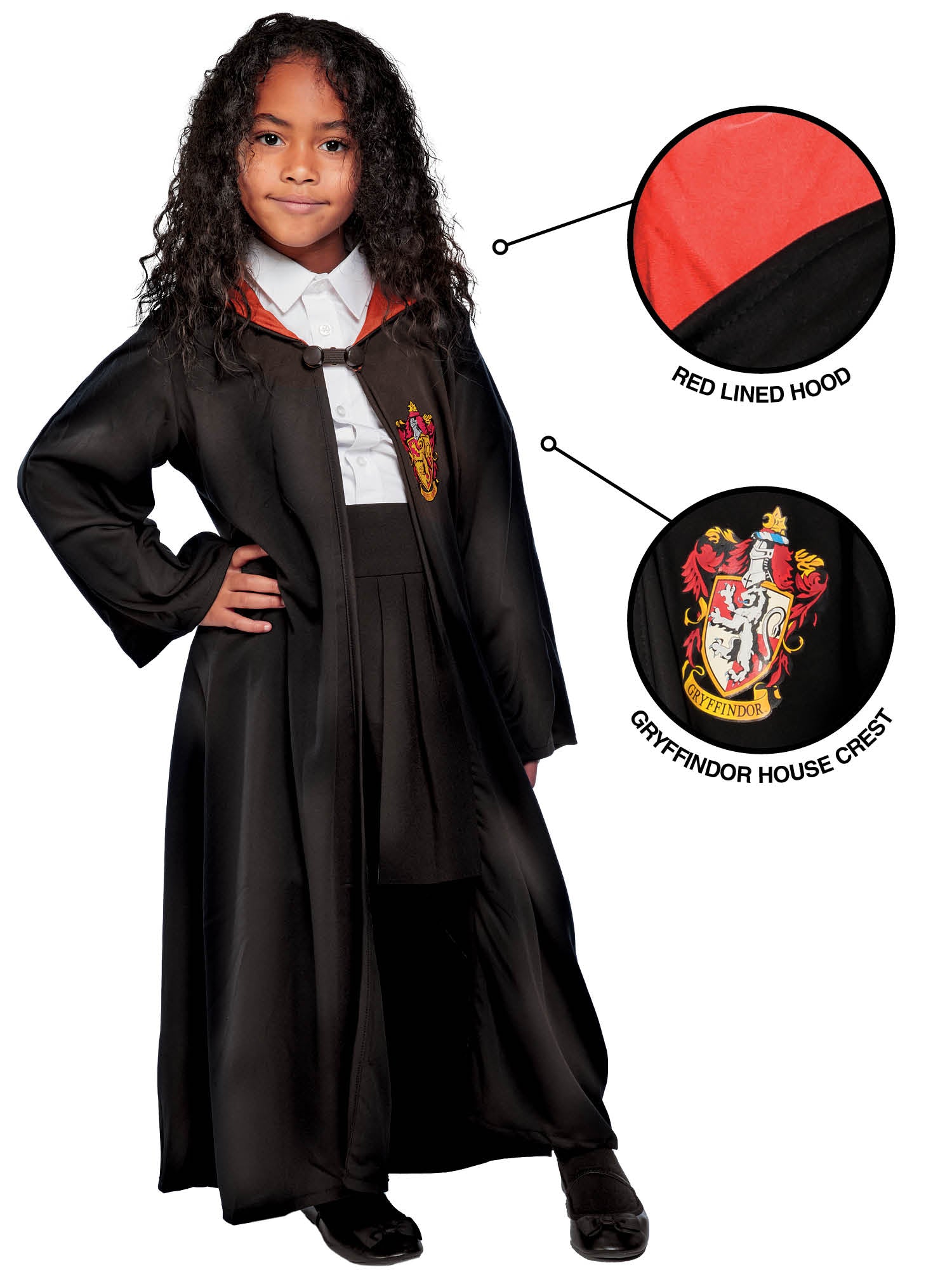 Rubies Harry Potter Gryffindor Robe Kinderkostüm – Rückansicht