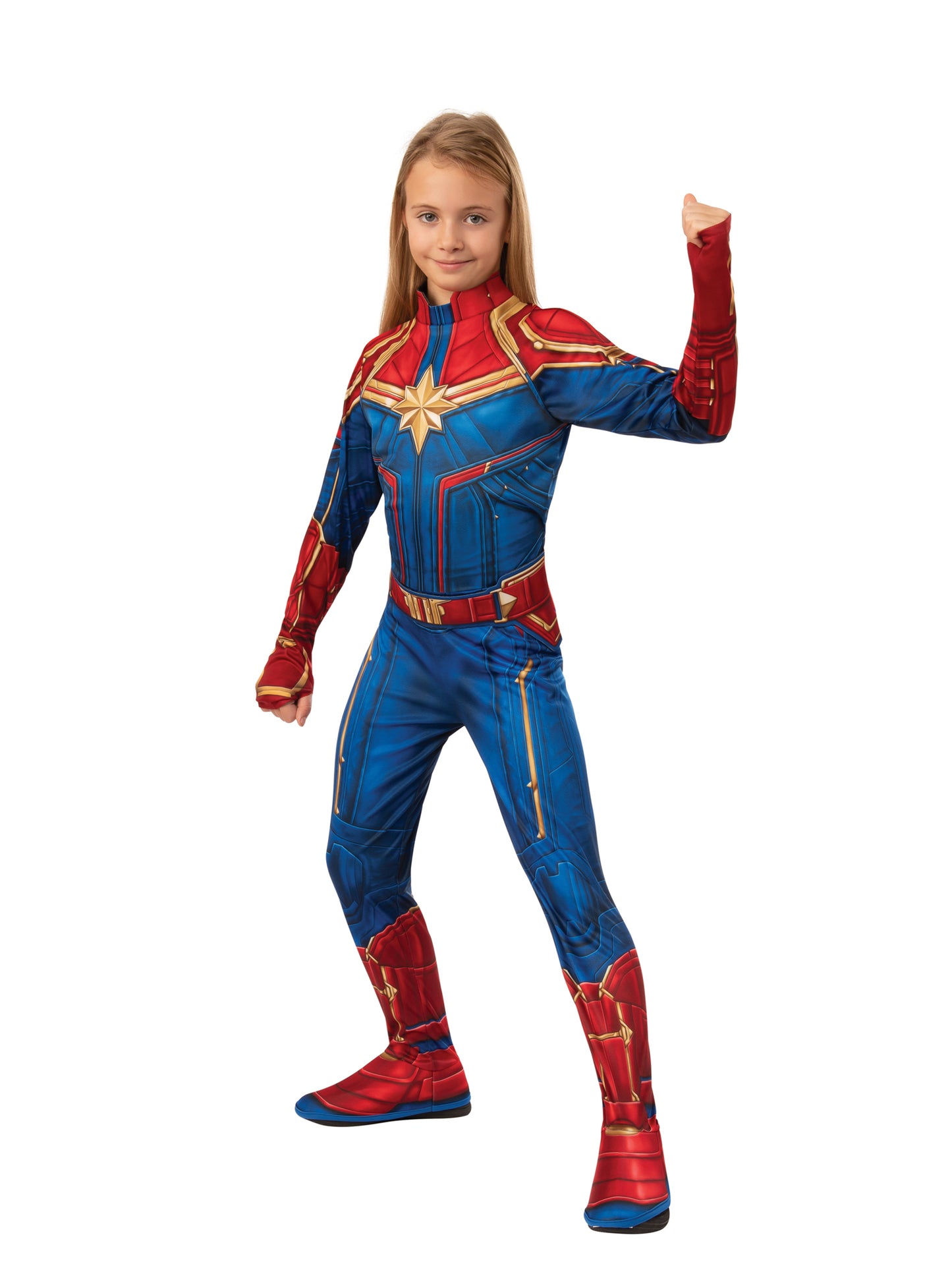 Rubies Captain Marvel Classic Hero Suit - Childrens Kinderkostüm für Mädchen