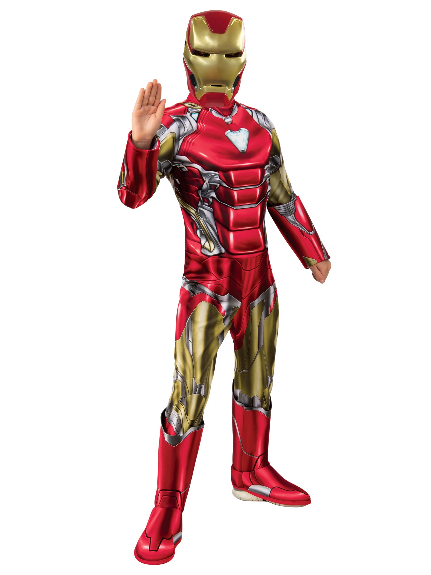 Rubies Iron Man Deluxe Kinderkostüm mit Overall und Maske – Produktansicht