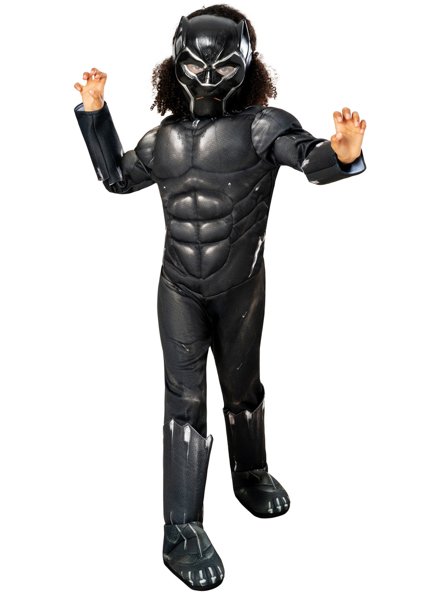 Rubies Black Panther Deluxe Kinderkostüm mit Maske und Overall – Detailansicht