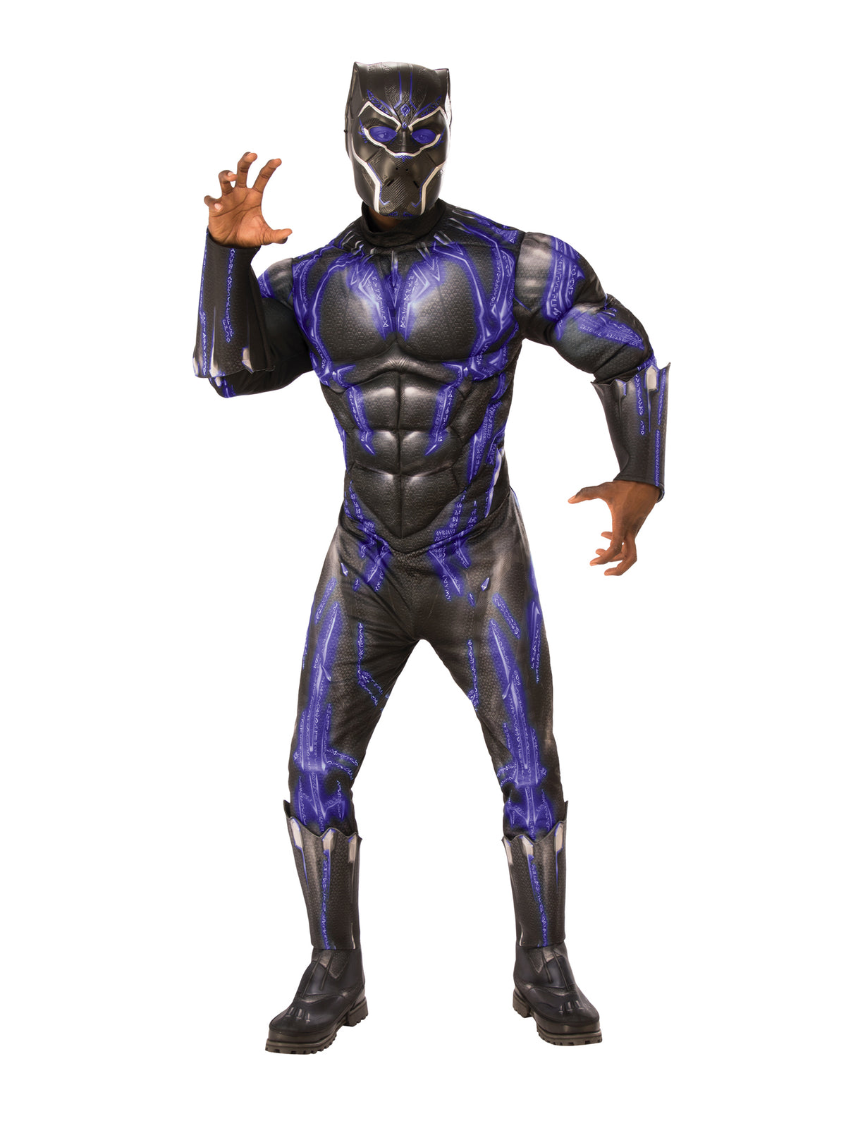 Rubies Black Panther Battle DLX Herren-Kostüm für Erwachsene mit Overall, Stiefelüberzügen und Maske