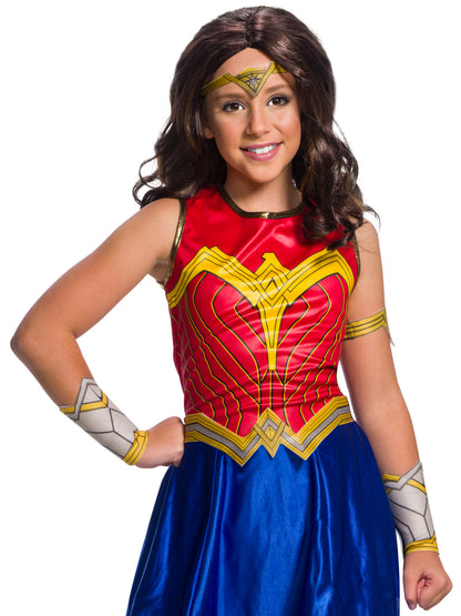 Rubies Wonder Woman Kostüm für Mädchen mit Kleid und Accessoires – Detailansicht