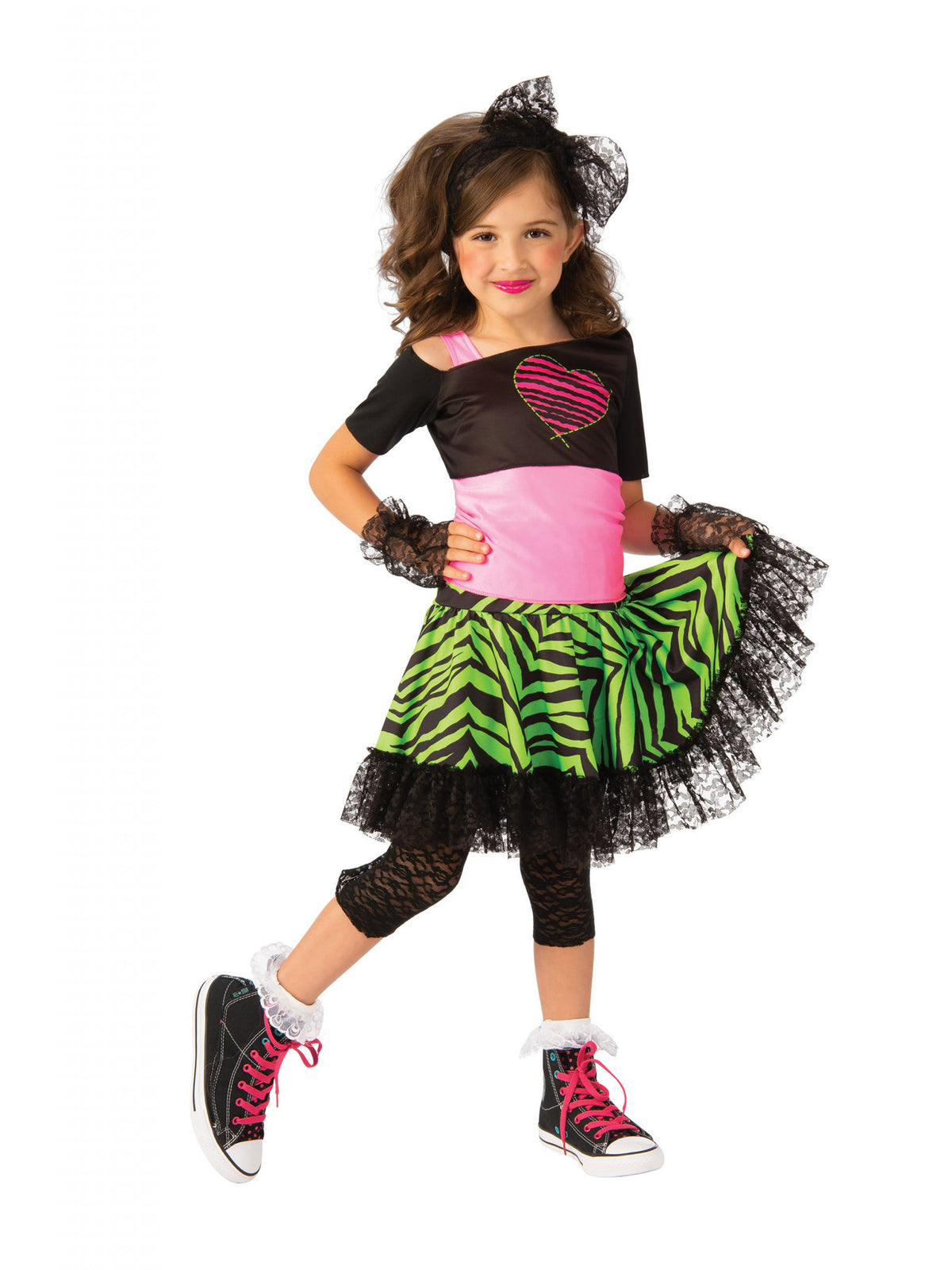 Rubies 80S Material Girl L Child Kinderkostüm für Mädchen