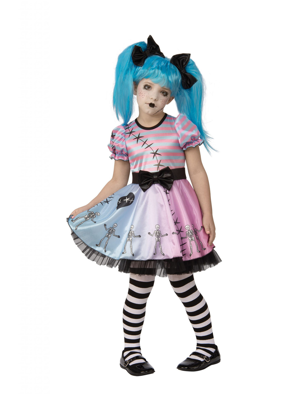 Skeleton Little Blue Skelly Kinderkostüm für Mädchen von Rubies – Produktansicht