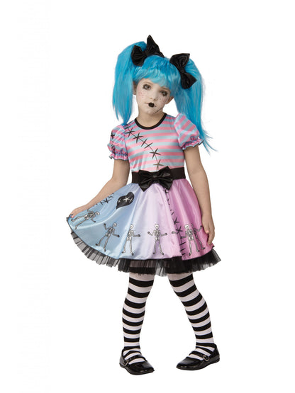 Skeleton Little Blue Skelly Kinderkostüm für Mädchen von Rubies – Produktansicht