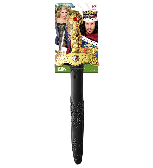 Königsdolche mit funkelnden Steinen und Scheide, 45 cm Länge