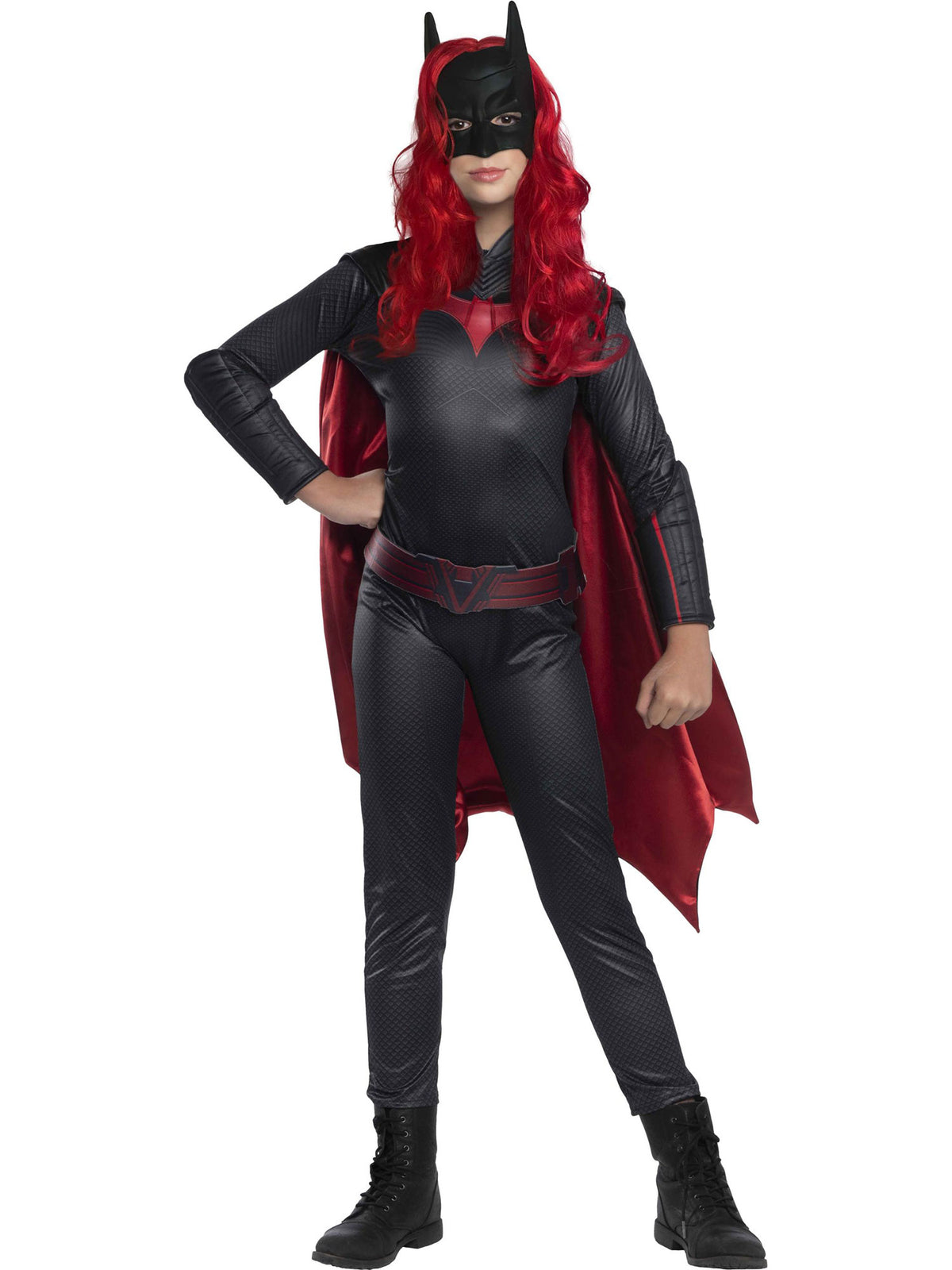 Rubies Batwoman Deluxe Kinderkostüm für Mädchen mit Overall, Umhang, Gürtel und Maske