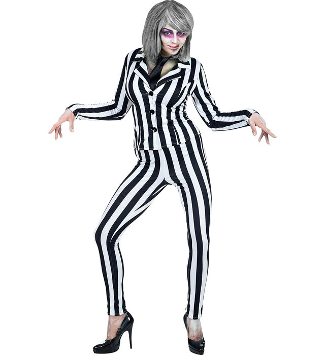 SLEAZY GHOST Kostüm bestehend aus Blazer, Hose und Krawatte für Fasnacht