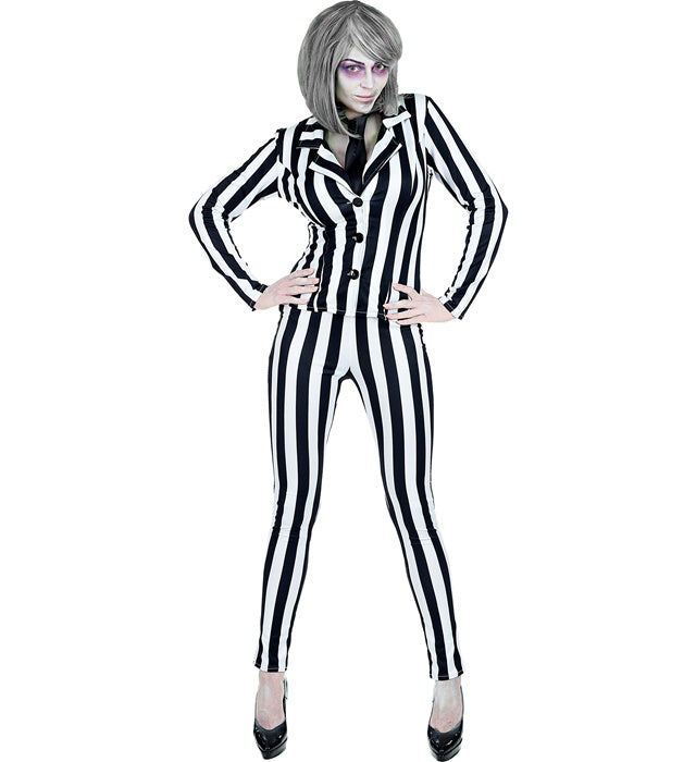 SLEAZY GHOST Kostüm bestehend aus Blazer, Hose und Krawatte für Fasnacht