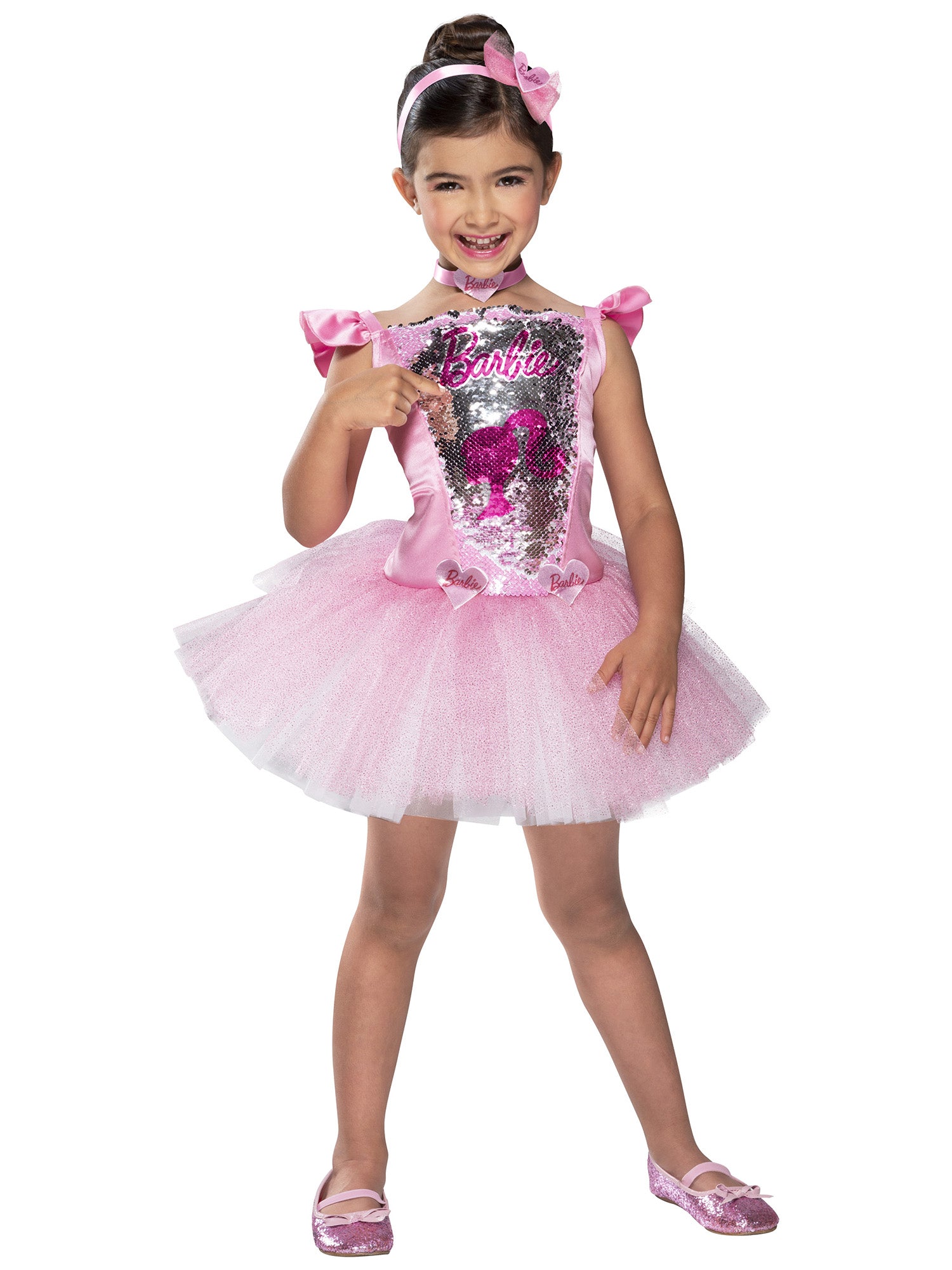 Ballerina Barbie Kinderkostüm für Mädchen von Rubies – Detailansicht