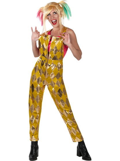 Rubies Harley Quinn Jumpsuit-Kostüm aus Birds of Prey (DC) für Damen – Produktansicht