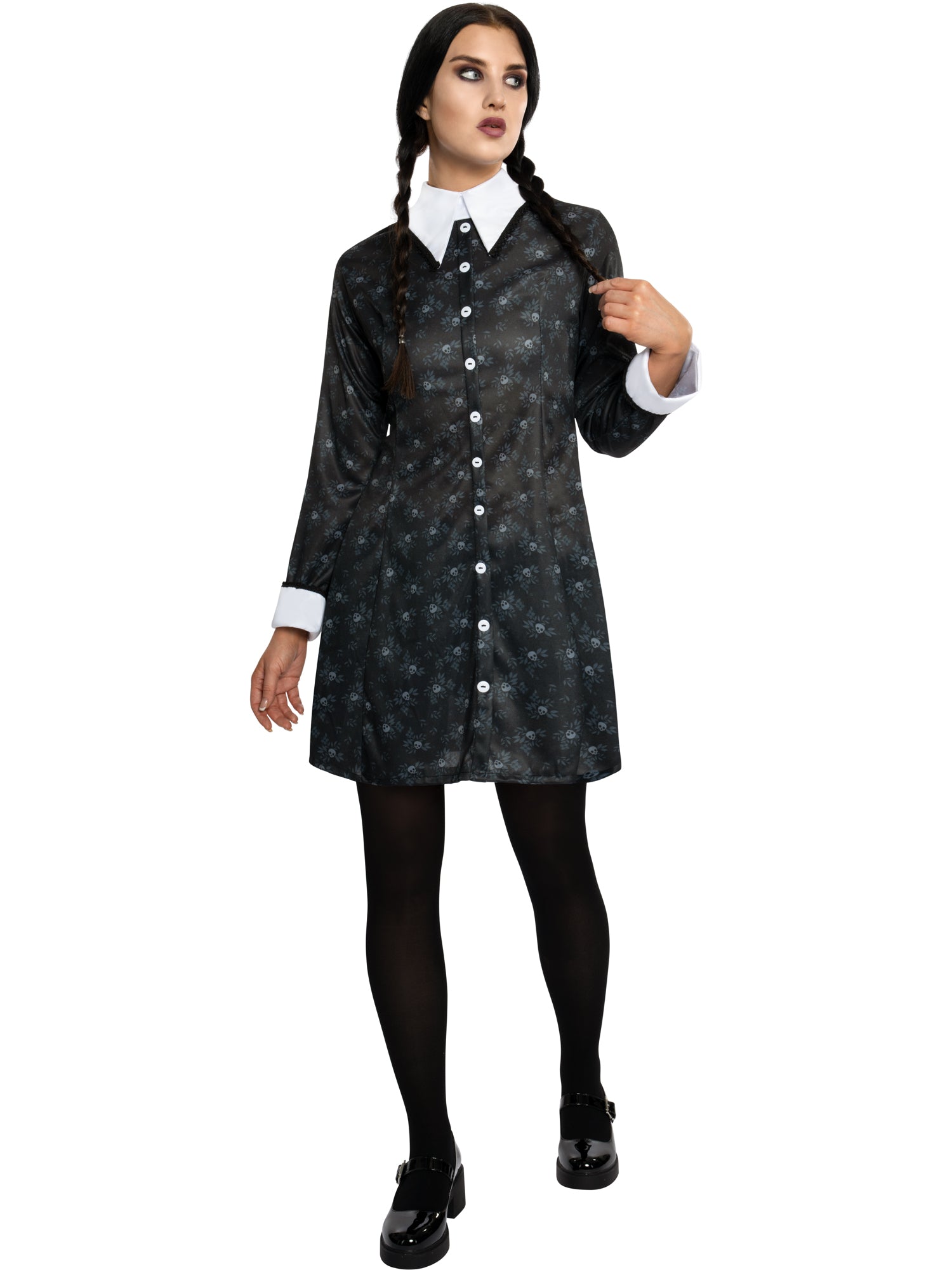Wednesday Addams Kostüm für Damen von Rubies – Rückansicht
