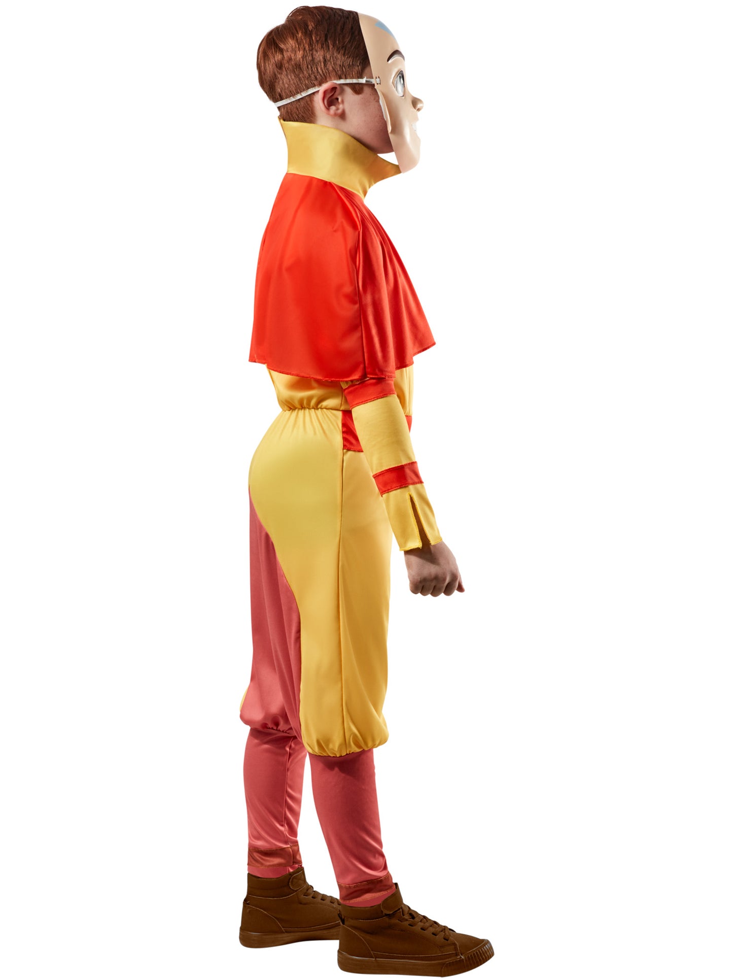 Rubies Avatar Aang Kinderkostüm für Jungen mit Overall, Umhang und Maske – Seitenansicht