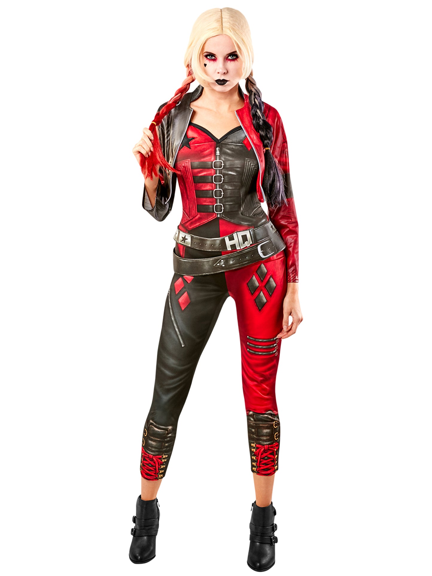 Rubies Harley Quinn Kostüm für Damen mit Overall und Jacke – Produktansicht