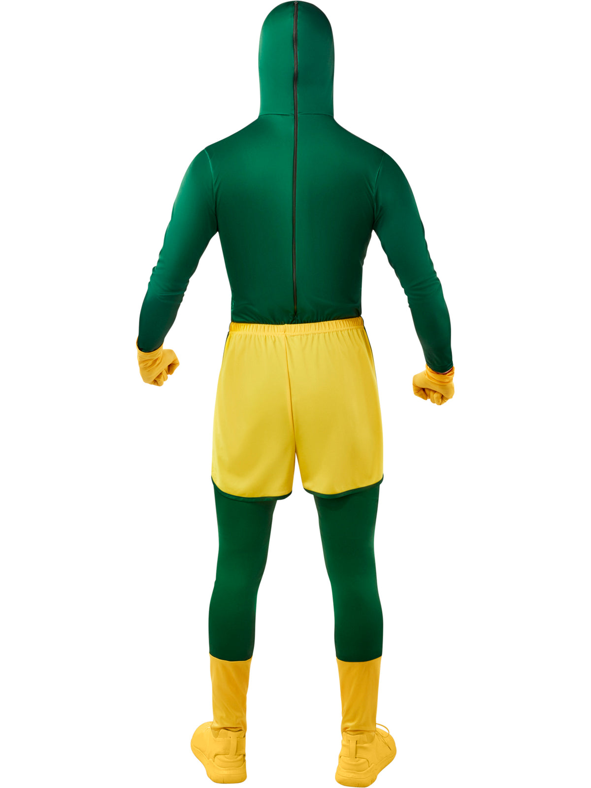 Rubies Marvel Vision Kostüm für Erwachsene mit Overall, Umhang, Shorts und Handschuhen – Seitenansicht