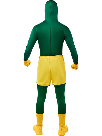 Rubies Marvel Vision Kostüm für Erwachsene mit Overall, Umhang, Shorts und Handschuhen – Seitenansicht