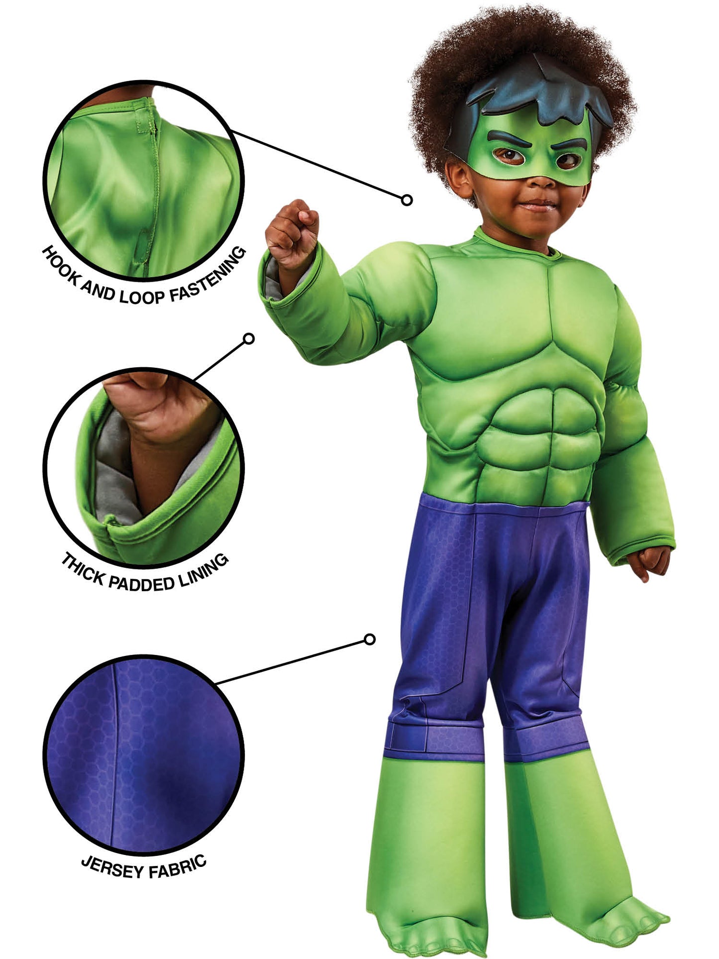 Rubies Marvel Hulk Deluxe Kinderkostüm für Jungen – Rückansicht