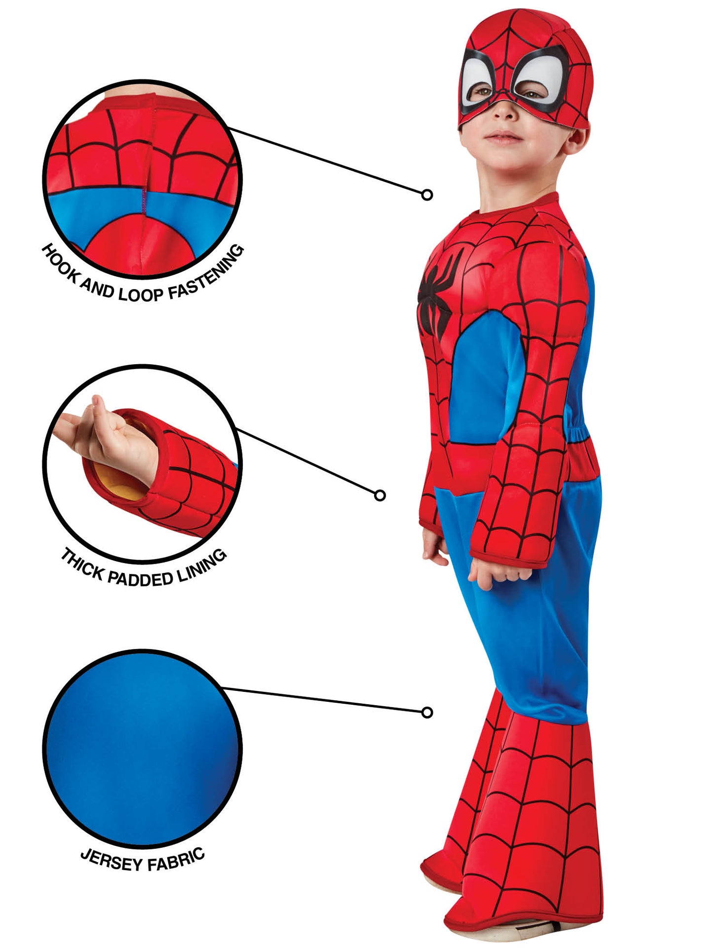 Rubies Spider-Man Deluxe Kinderkostüm für Kleinkinder – Rückansicht
