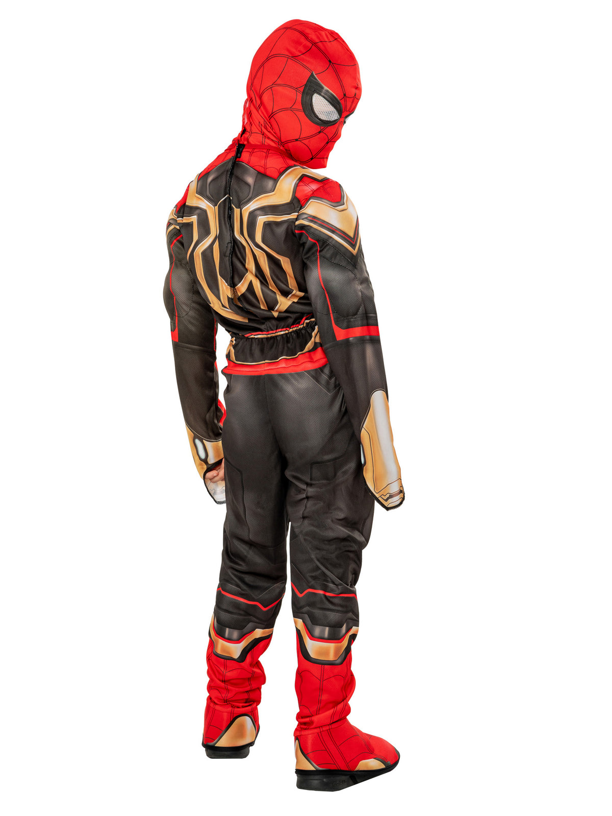 Rubies Spider-Man Iron Spider Deluxe Kinderkostüm mit Overall und Stoffmaske – Seitenansicht
