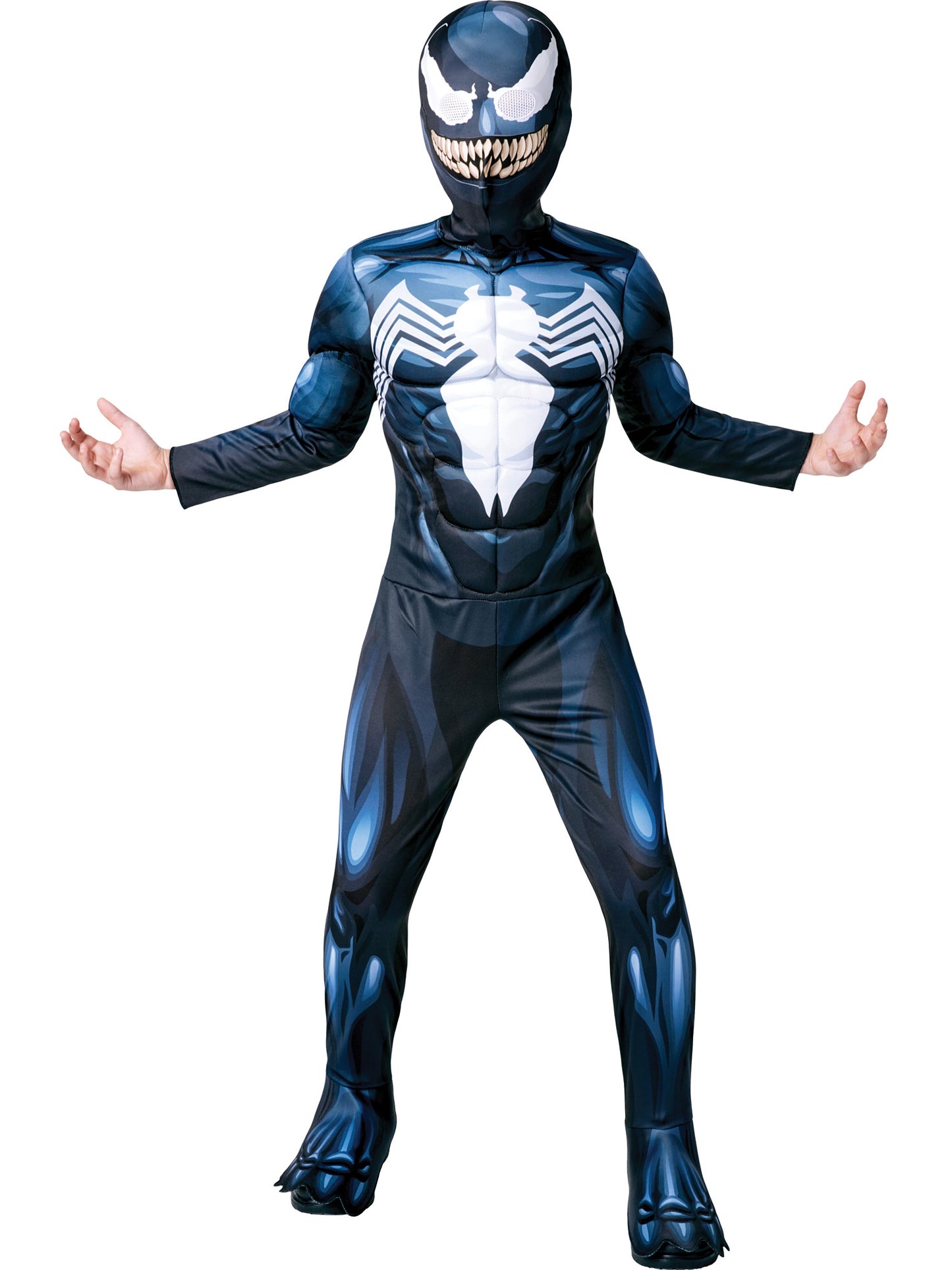 Rubies Venom Kinderkostüm für Jungen mit Overall und Stoffmaske – Produktansicht