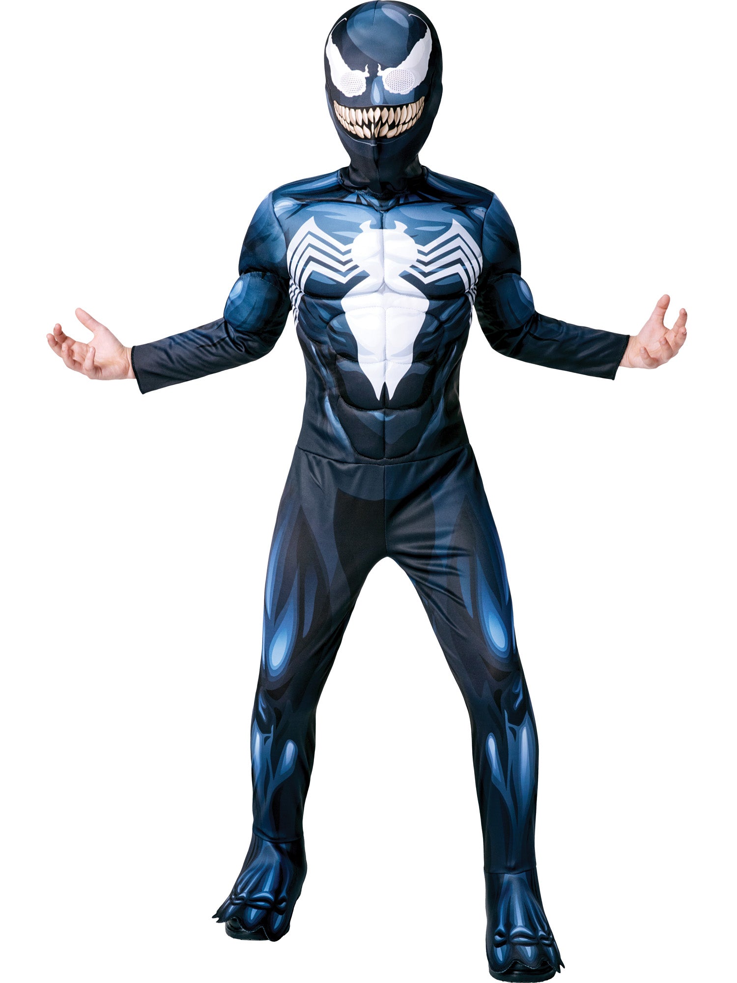 Rubies Venom Kinderkostüm für Jungen mit Overall und Stoffmaske – Produktansicht