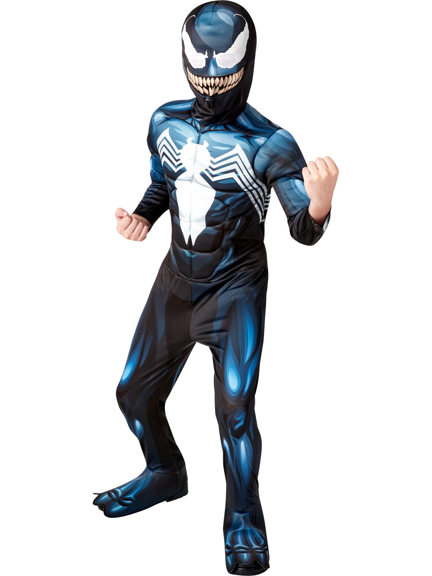 Rubies Venom Kinderkostüm für Jungen mit Overall und Stoffmaske – Seitenansicht