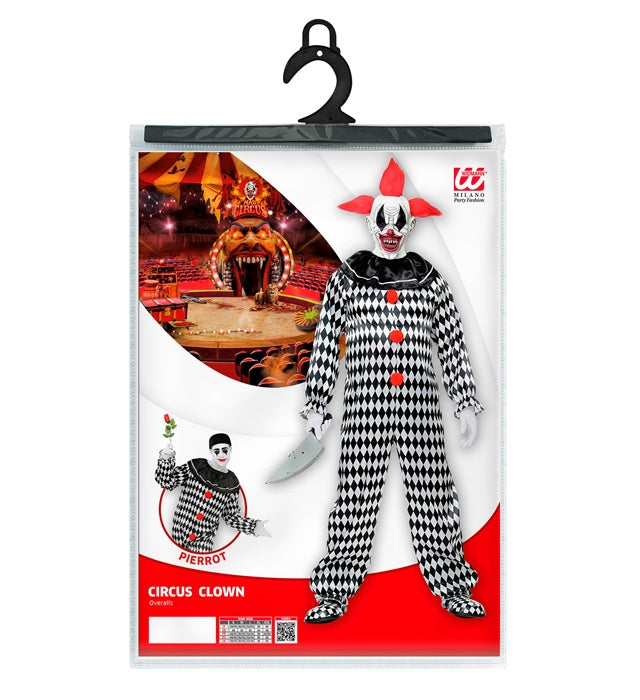 Bunter Circus Clown Overall für Fasnacht und Karneval