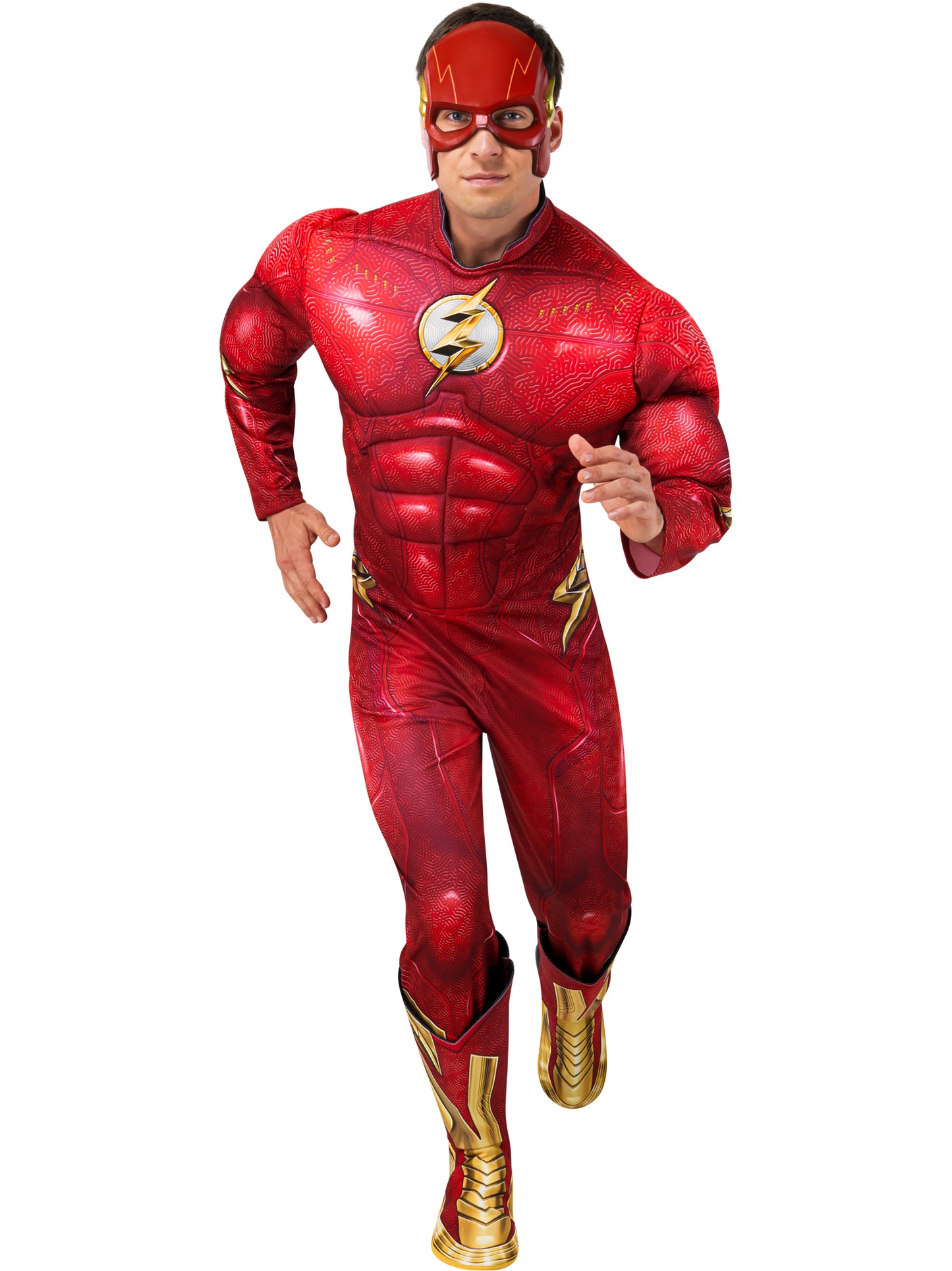 Rubies The Flash Deluxe Kostüm für Herren mit Maske – Rückansicht
