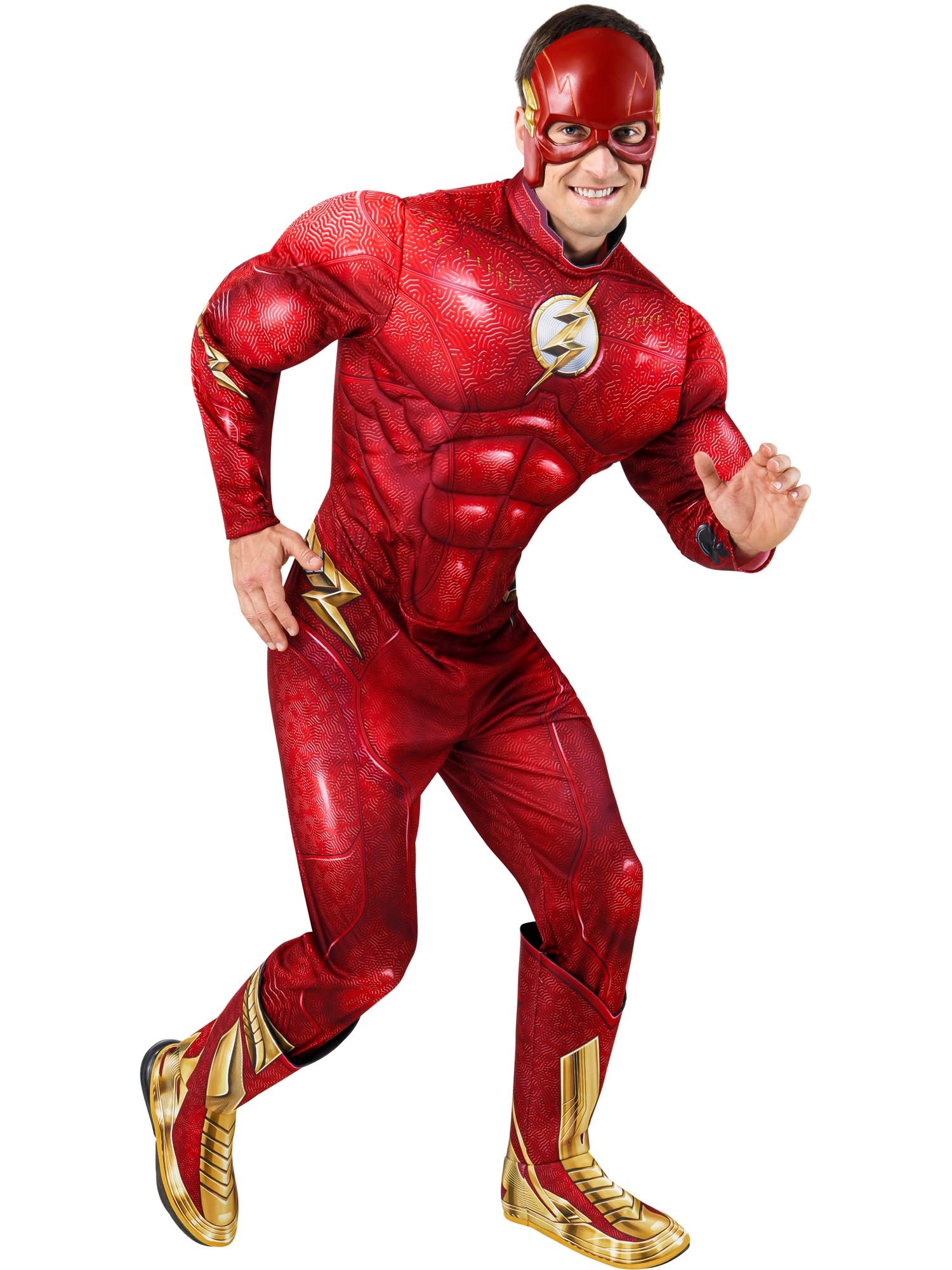 Rubies The Flash Deluxe Kostüm für Herren mit Maske – Verpackung