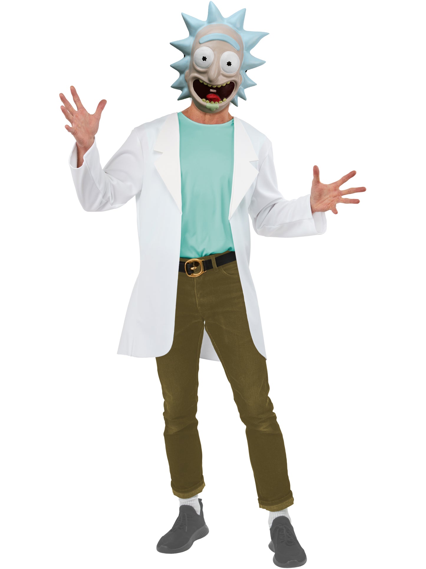 Rubies Rick and Morty Rick Kostüm für Herren mit Jacke und Halbmaske – Produktansicht