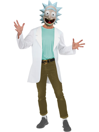 Rubies Rick Kostüm für Herren aus Rick and Morty mit Jacke und Halbmaske – Produktansicht