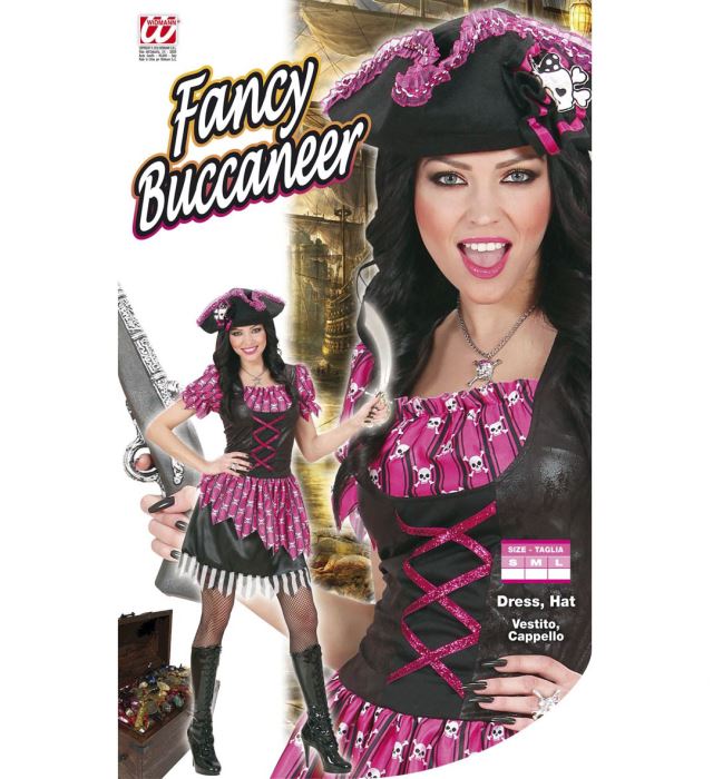 FANCY BUCCANEER Piratenkostüm bestehend aus Kleid und Hut, ideal für Fasnacht und Karneval
