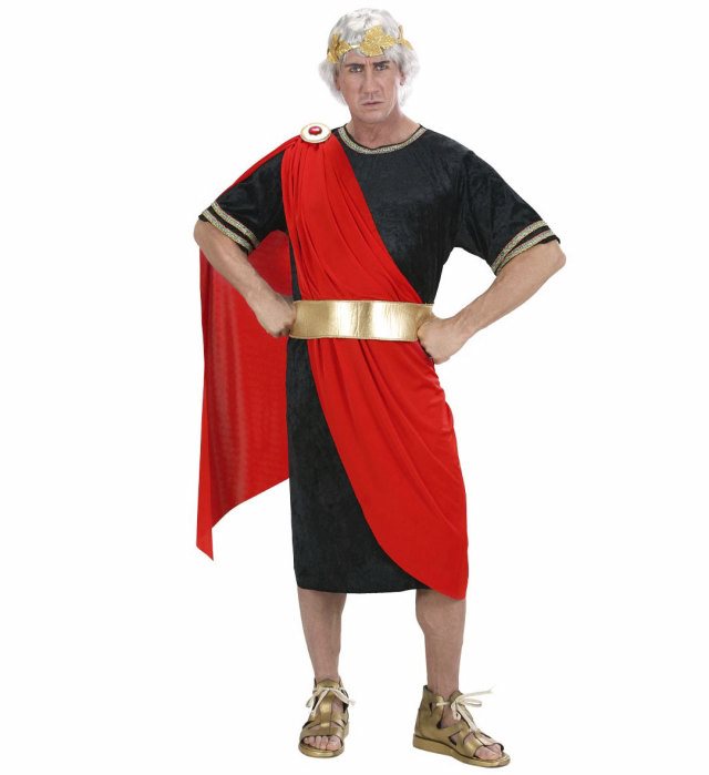 NERO Kostüm-Set mit Tunika, Gürtel und Lorbeerkranz für historische Fasnacht