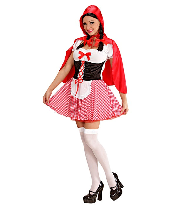 Rotkäppchen Kostüm mit rotem Umhang und Kapuze auf Fasnacht