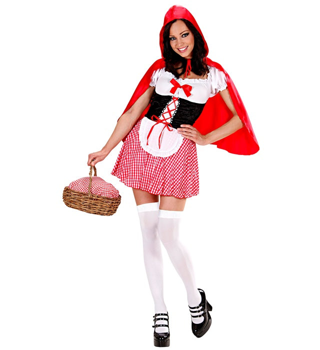 Rotkäppchen Kostüm mit rotem Umhang und Kapuze auf Fasnacht