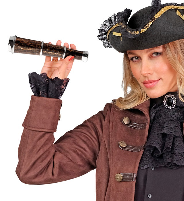 Piraten-Fernrohr 23 cm in klassischem Design als Fasnachts-Accessoire