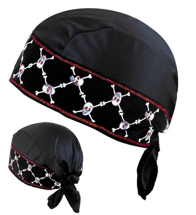 Piraten Bandana in klassischem Design als Kopftuch für Fasnacht und Karneval