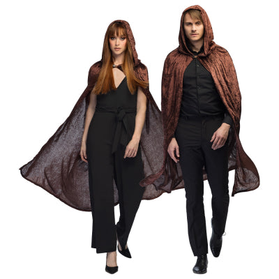 Boland Costume Cloaks & Capes Brauner Umhang mit Kapuze 170 cm – Hooded Cloak