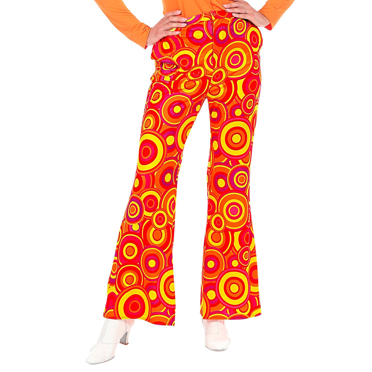 "70er JAHRE DAMENHOSE Bubbles orange" (Hose) – Vorderansicht